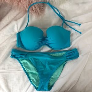 Victoria’s Secret Swim Blue Bandeau Bikini